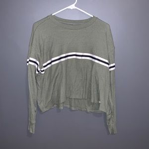 Army Green Stripe Knit